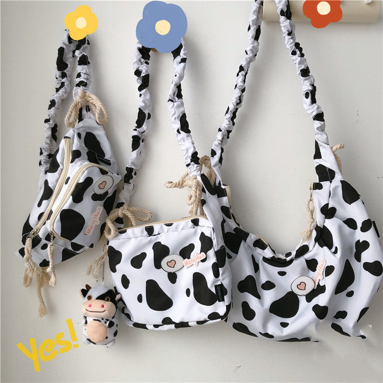 Waist Massager Soft Girl Girl Messenger Bag Cute Cow Student Shoulder Bag